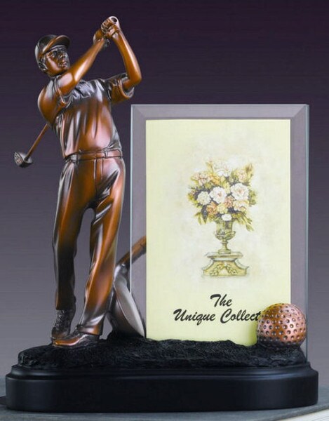 Golfer Picture Frame Add your Photo for Awards or Tribute Paper